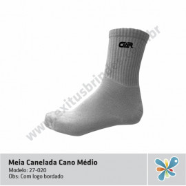 Meia Canelada Cano Médio