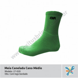 Meia Canelada Cano Médio