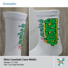 Meia Canelada Cano Médio