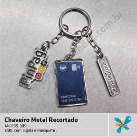 Chaveiro Metal Recortado