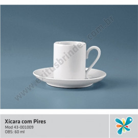 Xícara 60 ML com Pires