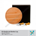 Kit Queijo em Bambu 3 pç