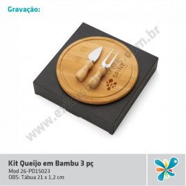 Kit Queijo em Bambu 3 pç