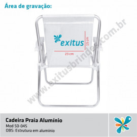 Cadeira Praia Alumínio 