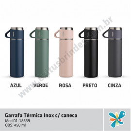 GARRAFA TÉRMICA INOX C/CANECA