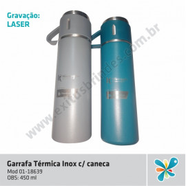 GARRAFA TÉRMICA INOX C/CANECA