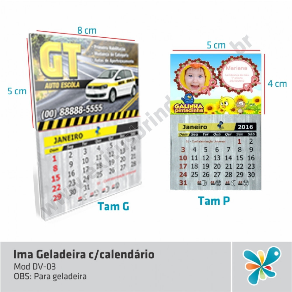 Imã de Geladeira (Calendário)