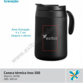 CANECA TÉRMICA INOX 500