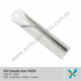 Kit Canudo Inox 